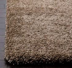 Modern Beige Shaggy Hall Rug
